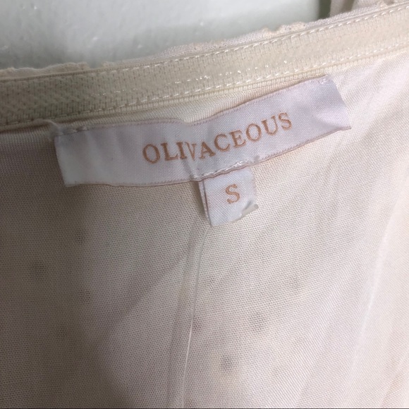 Olivaceous Eyelet Lace Mini Dress Sleeveless Ruffle - Picture 10 of 15